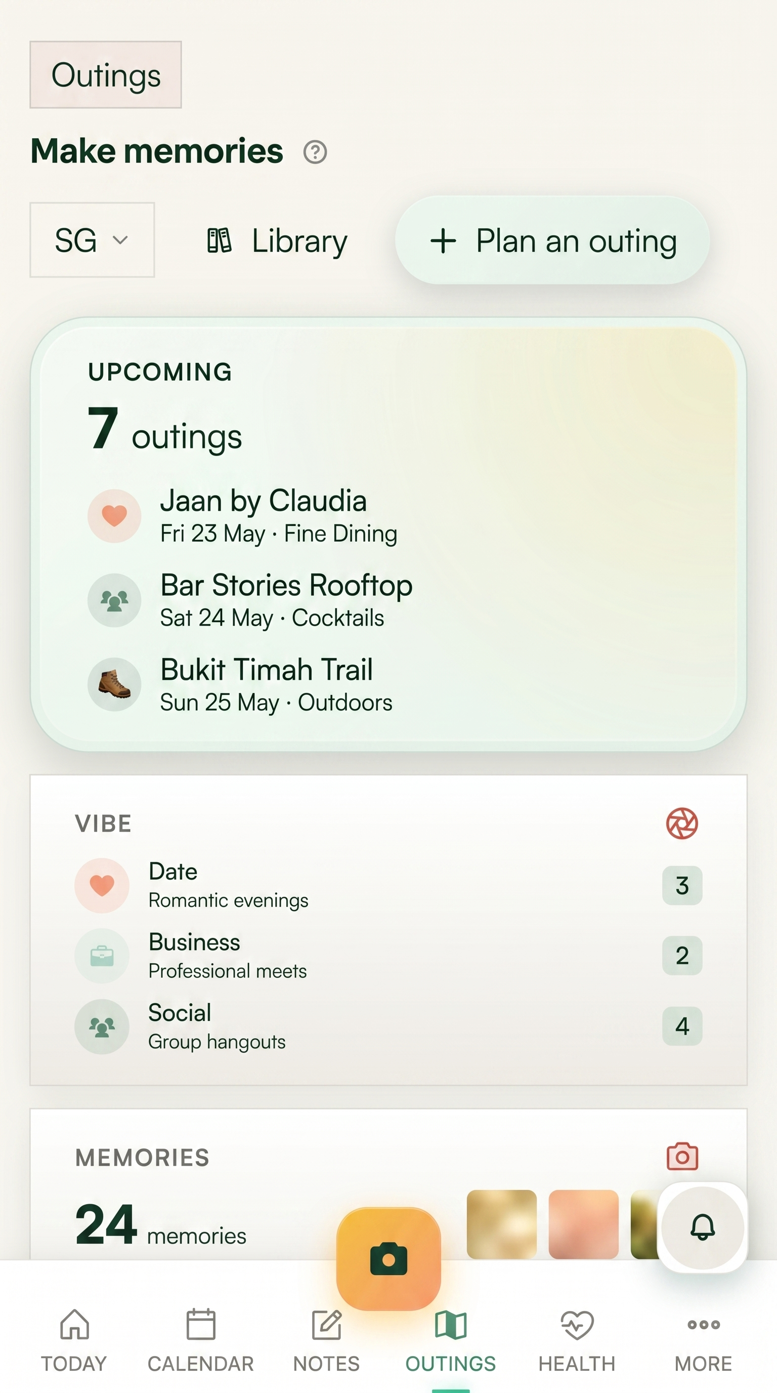 LIFE Outings mobile